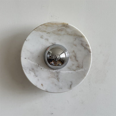 Alba Modern Minimalist Chrome Marble Wall Lamp