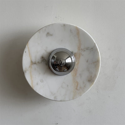Alba Modern Minimalist Chrome Marble Wall Lamp