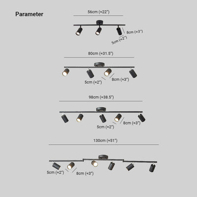 Aim Modern Ceiling Light Spotlight Cast 3 Color 3/4/5/6 Head - Neutral Decor