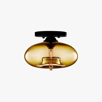 Arisha Industrial Art Deco Globe Flush Mount Ceiling Light Living Room - Neutral Decor