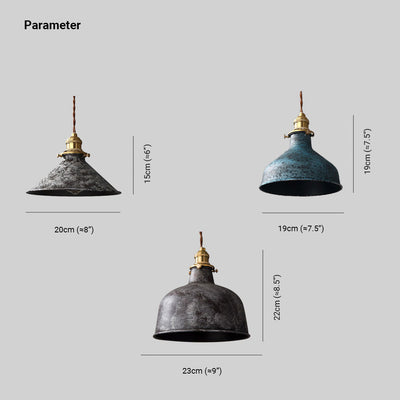 Silva Aged Rusty Vintage Rustic Finish Pendant Light, 3 Style - Neutral Decor