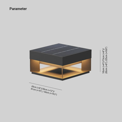 Ray Post Modern Solar Square LED Outdoor Light - Neutral Decor