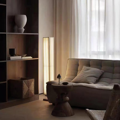 Vesolyre Japandi Fabric Floor Lamp - Neutral Decor