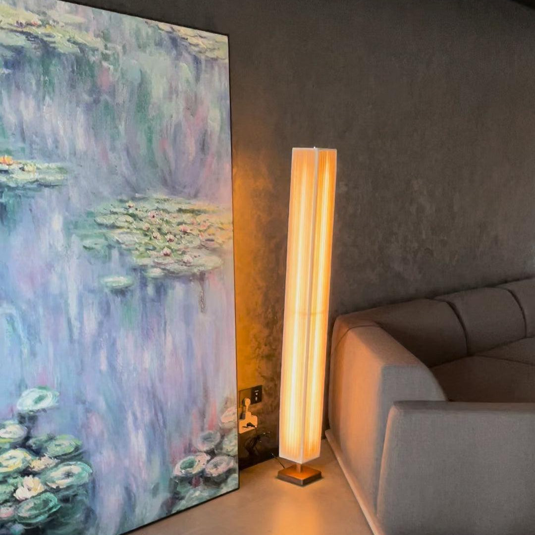 Vesolyre Japandi Fabric Floor Lamp - Neutral Decor