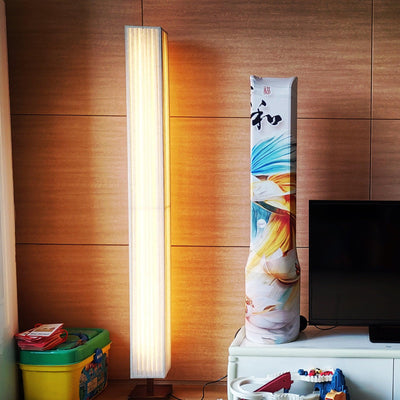 Vesolyre Japandi Fabric Floor Lamp - Neutral Decor