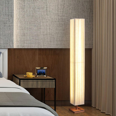 Vesolyre Japandi Fabric Floor Lamp - Neutral Decor