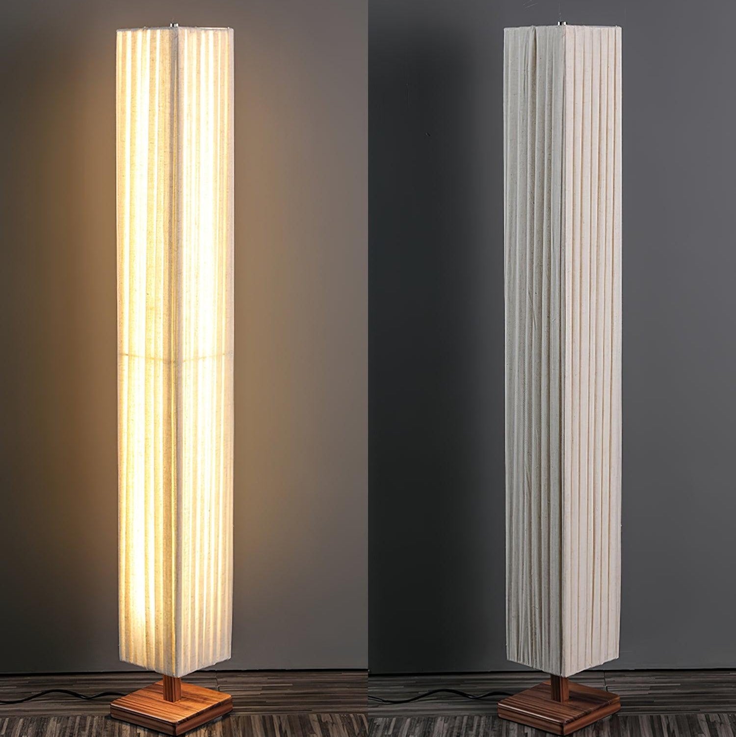 Vesolyre Japandi Fabric Floor Lamp - Neutral Decor