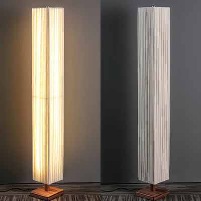 Vesolyre Japandi Fabric Floor Lamp - Neutral Decor