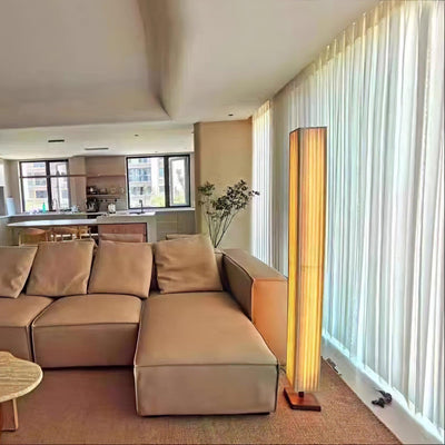 Vesolyre Japandi Fabric Floor Lamp - Neutral Decor
