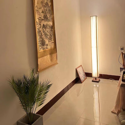 Vesolyre Japandi Fabric Floor Lamp - Neutral Decor