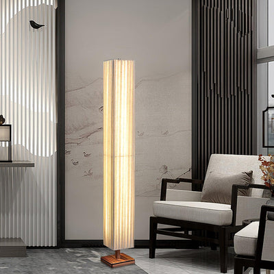 Vesolyre Japandi Fabric Floor Lamp - Neutral Decor
