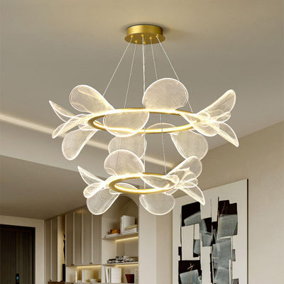 Lustra Chandelier Bain Flying Flowers Acrylic - Neutral Decor