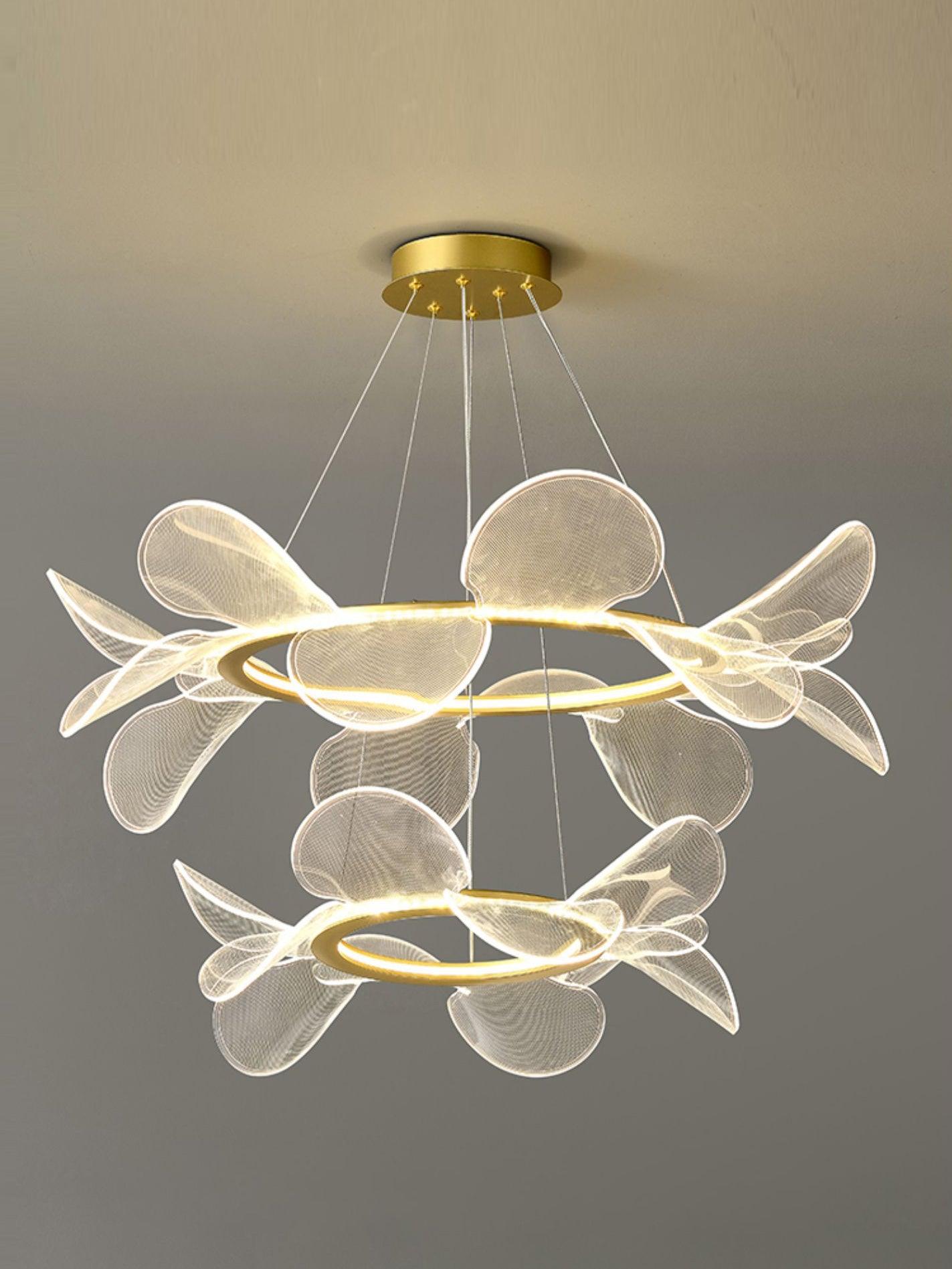 Lustra Chandelier Bain Flying Flowers Acrylic - Neutral Decor