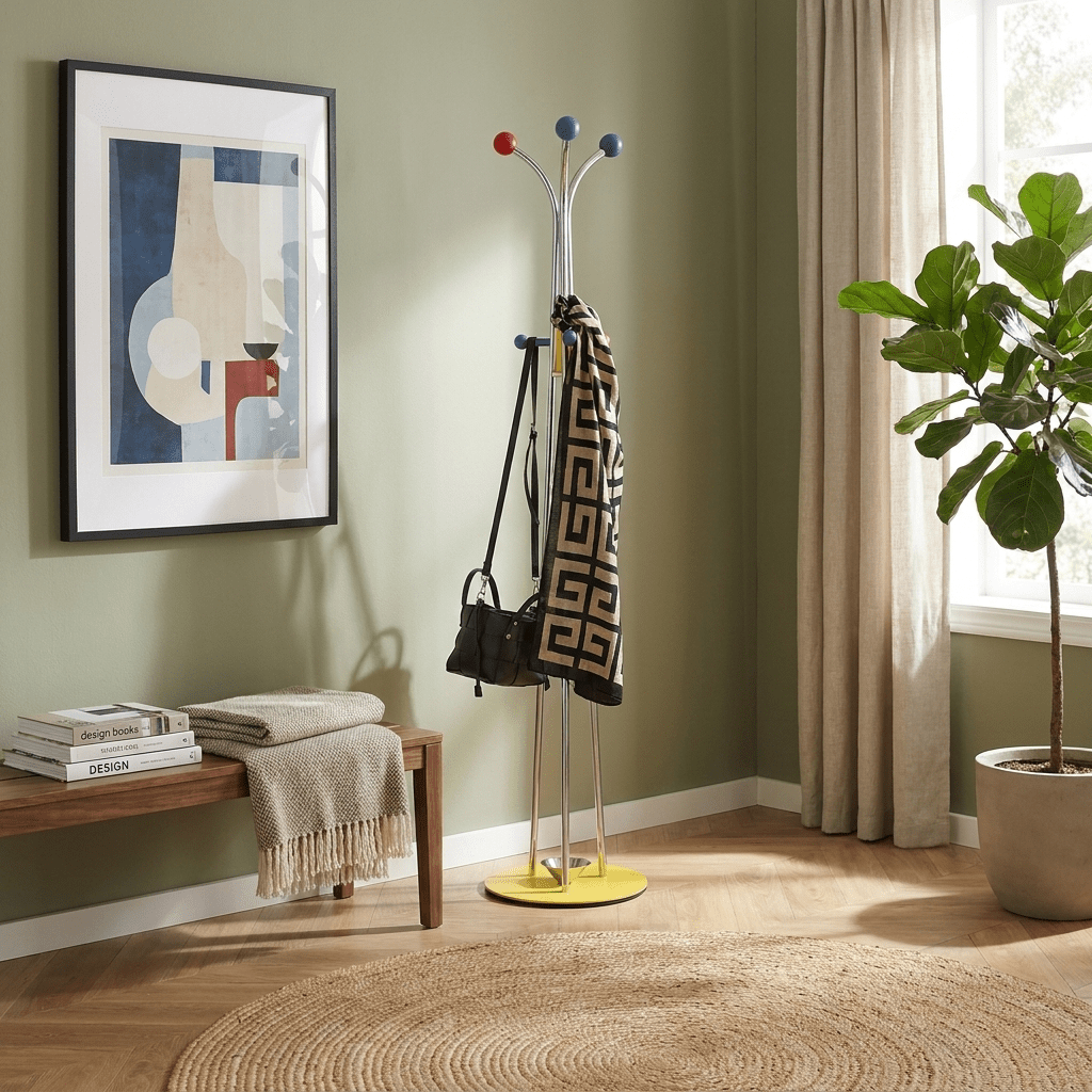 Noriine Ball Top Standing Coat Rack