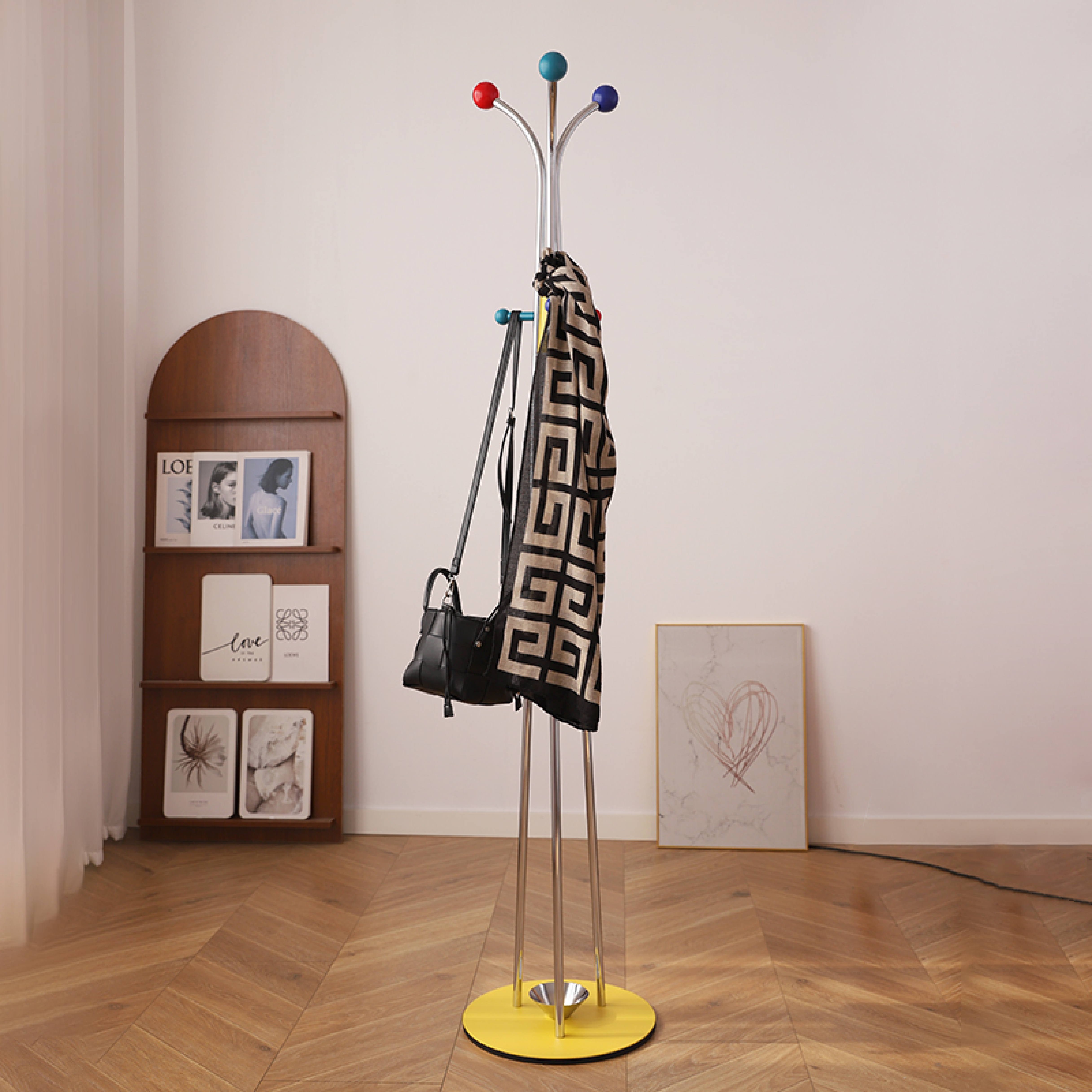 Noriine Ball Top Standing Coat Rack
