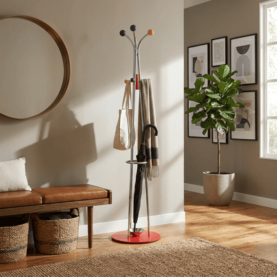 Noriine Ball Top Standing Coat Rack