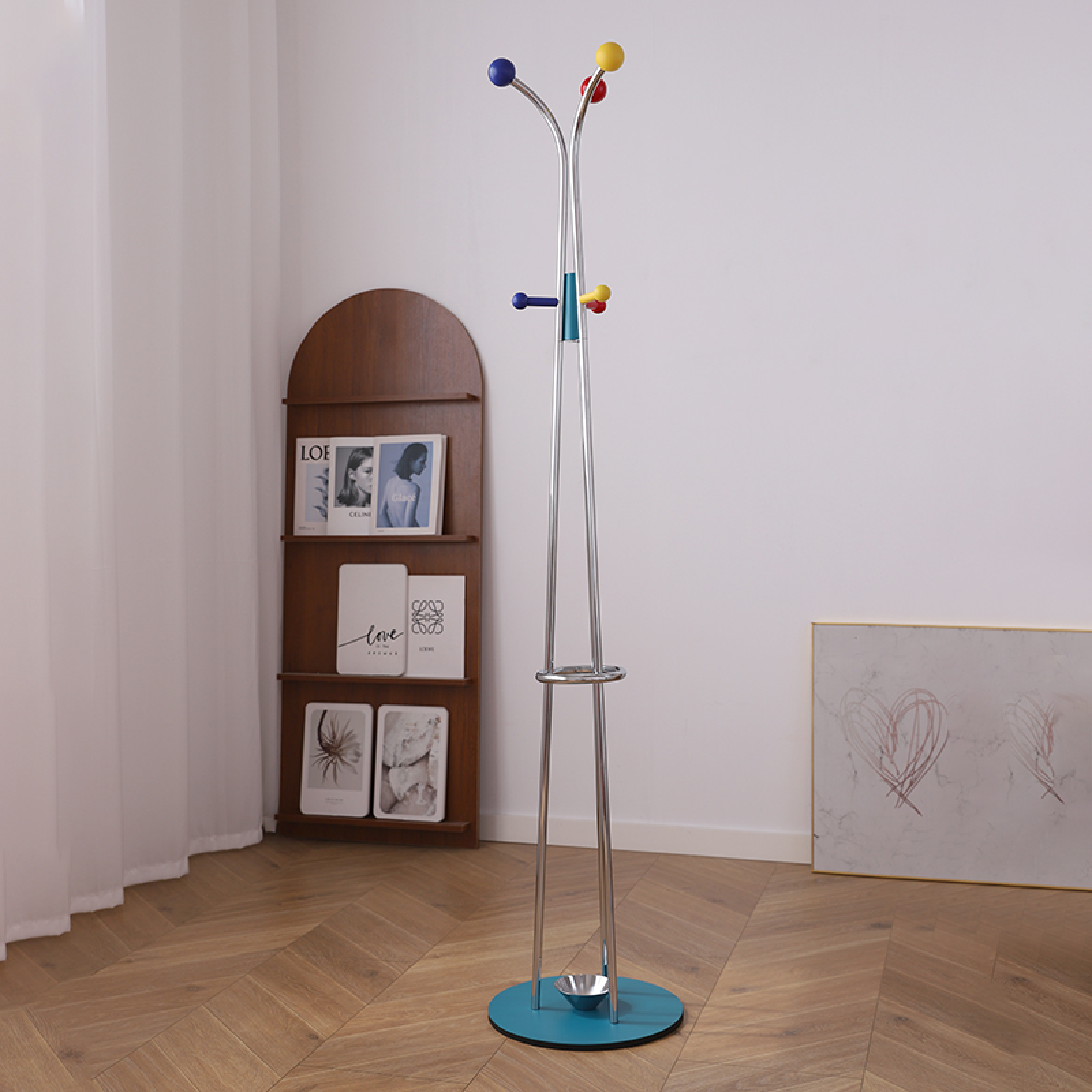 Noriine Ball Top Standing Coat Rack