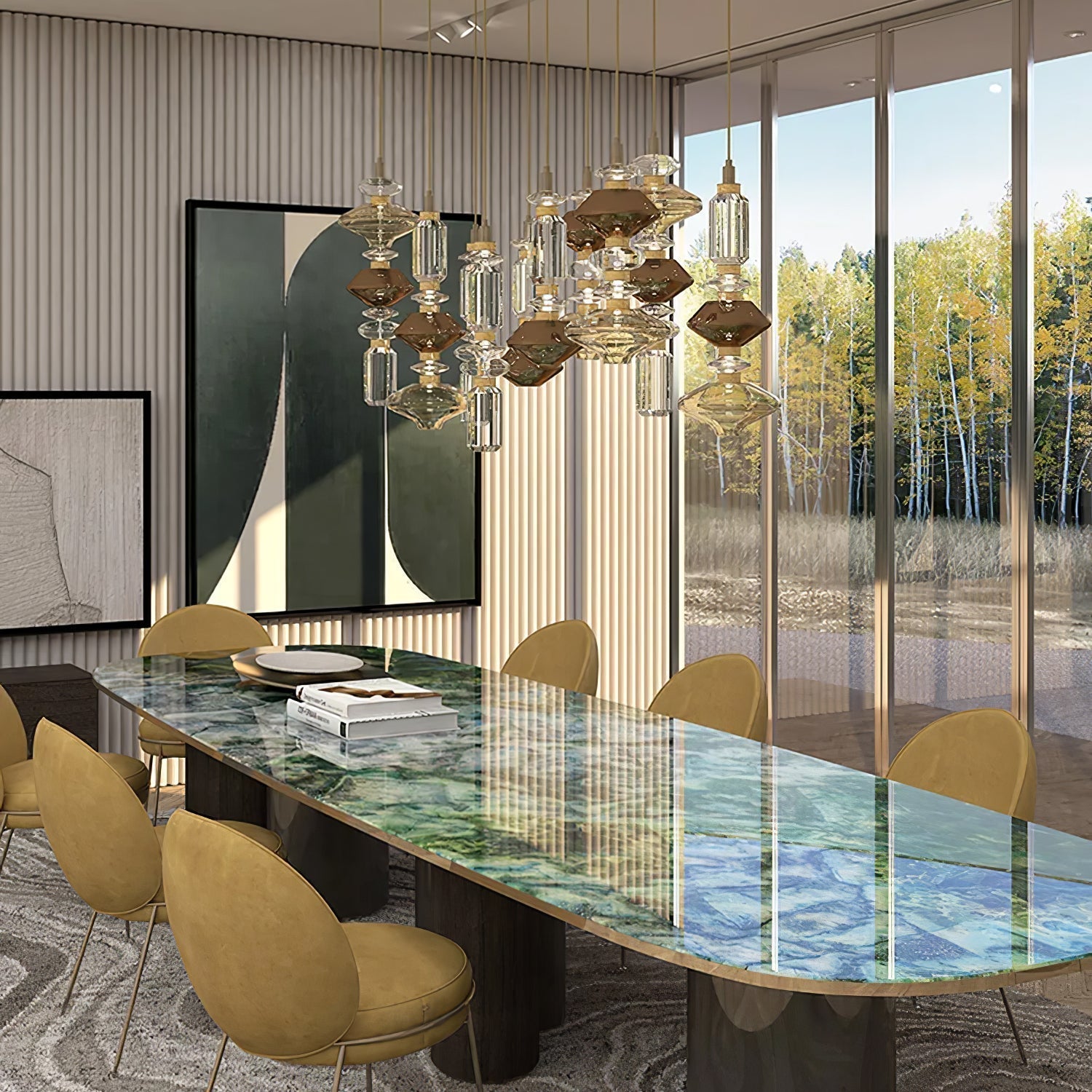 Veliora Glass Light Luxury Pendant Lamp