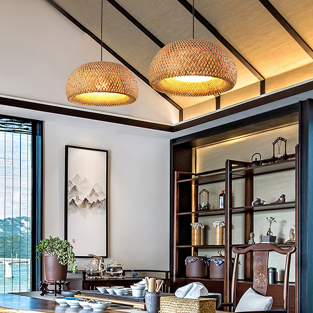 Nostor Bamboo Retro Vintage Pendant Lamp