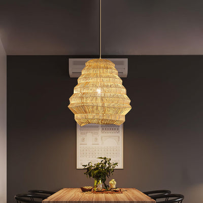 Strata Modern Bamboo Pendant Lamp