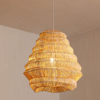 Strata Modern Bamboo Pendant Lamp