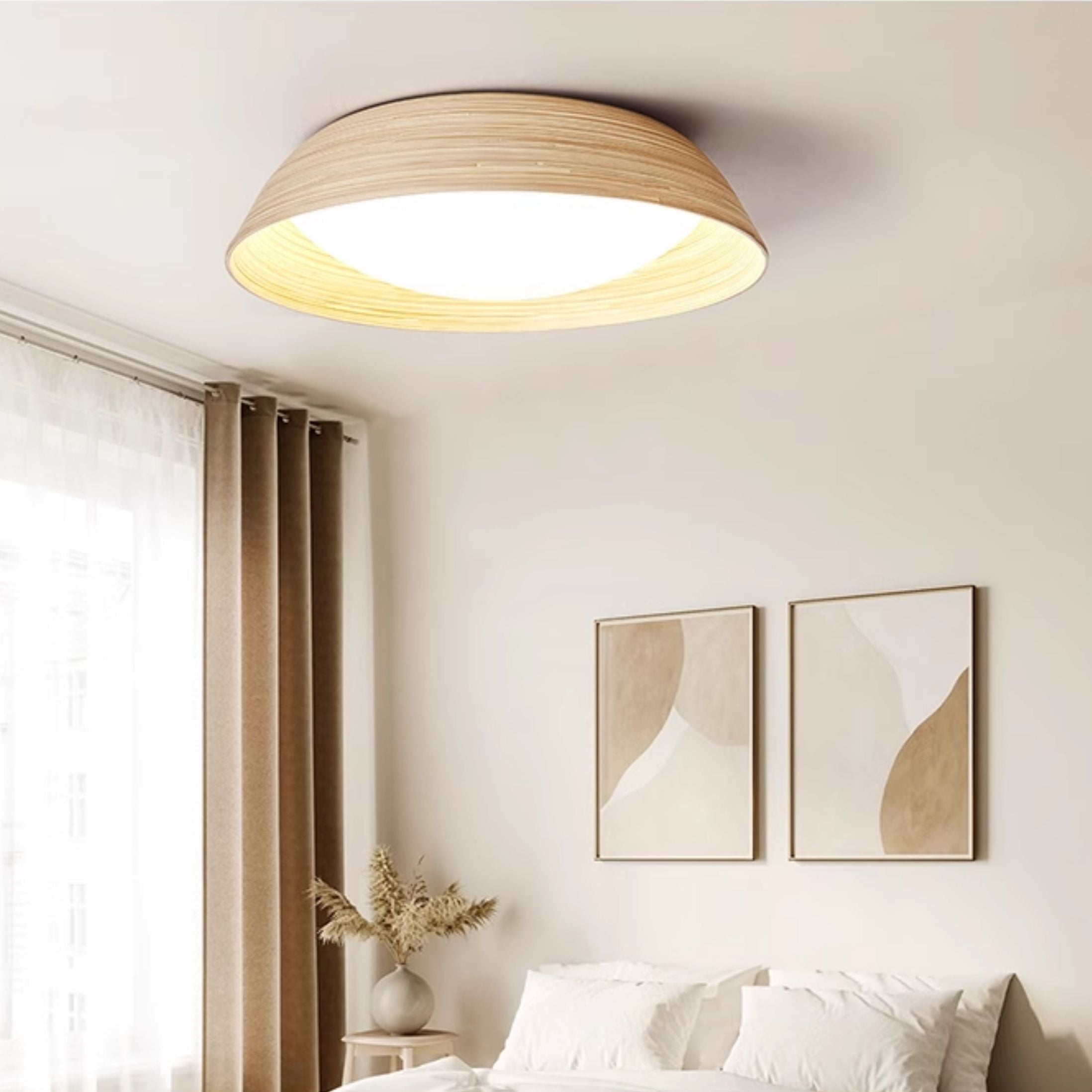 Brumeaux Bamboo Textured Ceiling Lamp