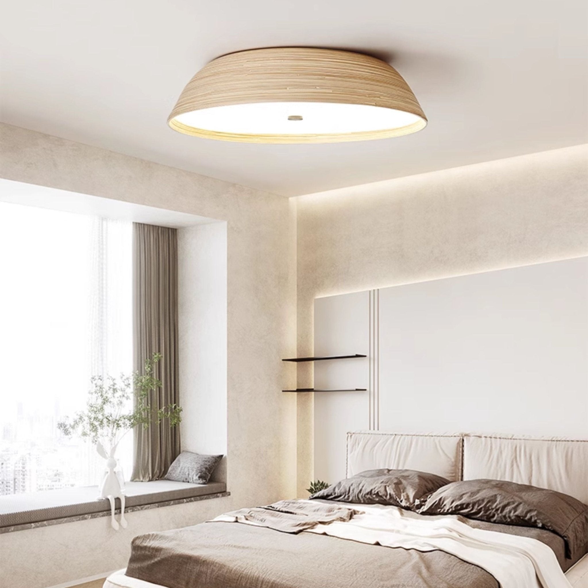 Brumeaux Bamboo Textured Ceiling Lamp