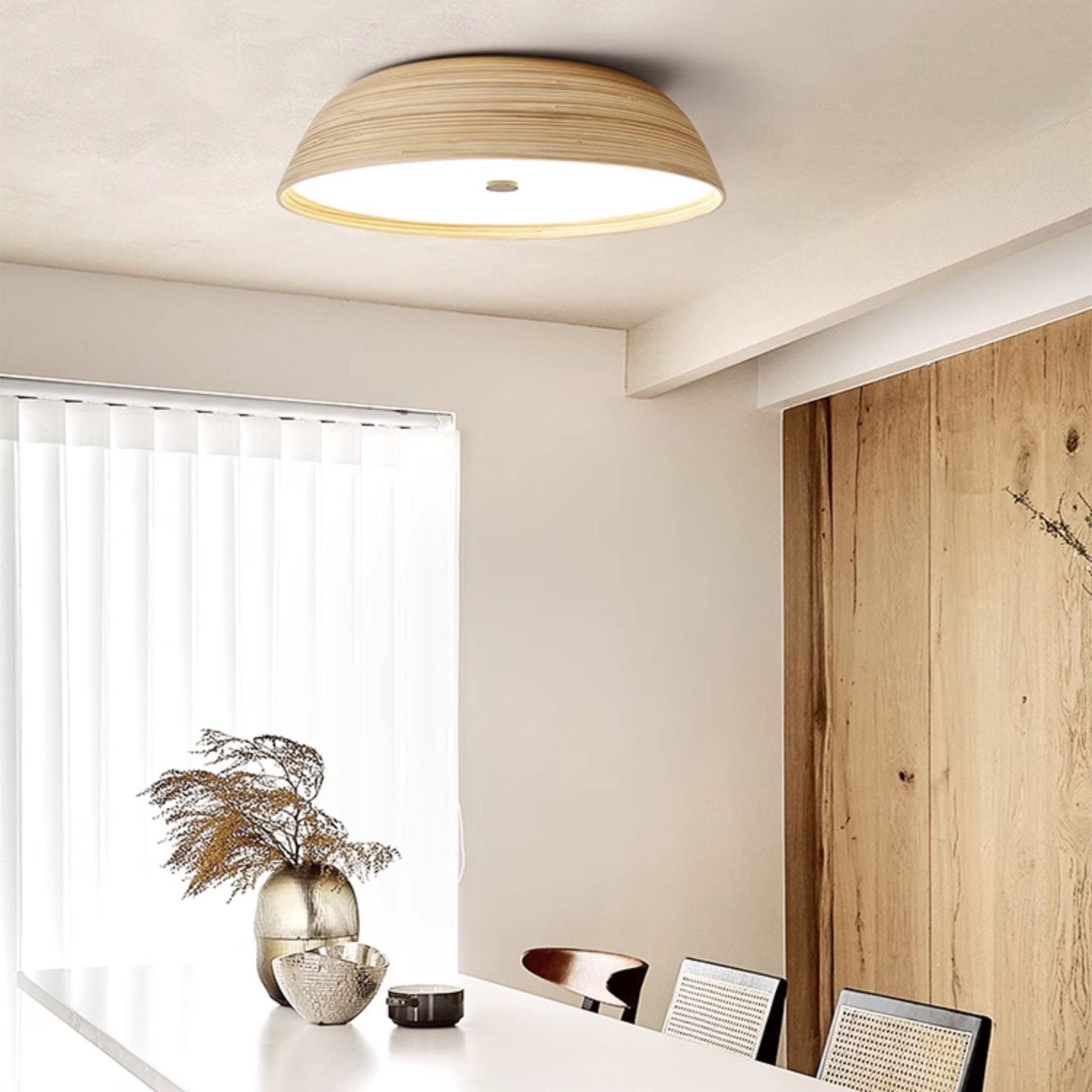 Brumeaux Bamboo Textured Ceiling Lamp