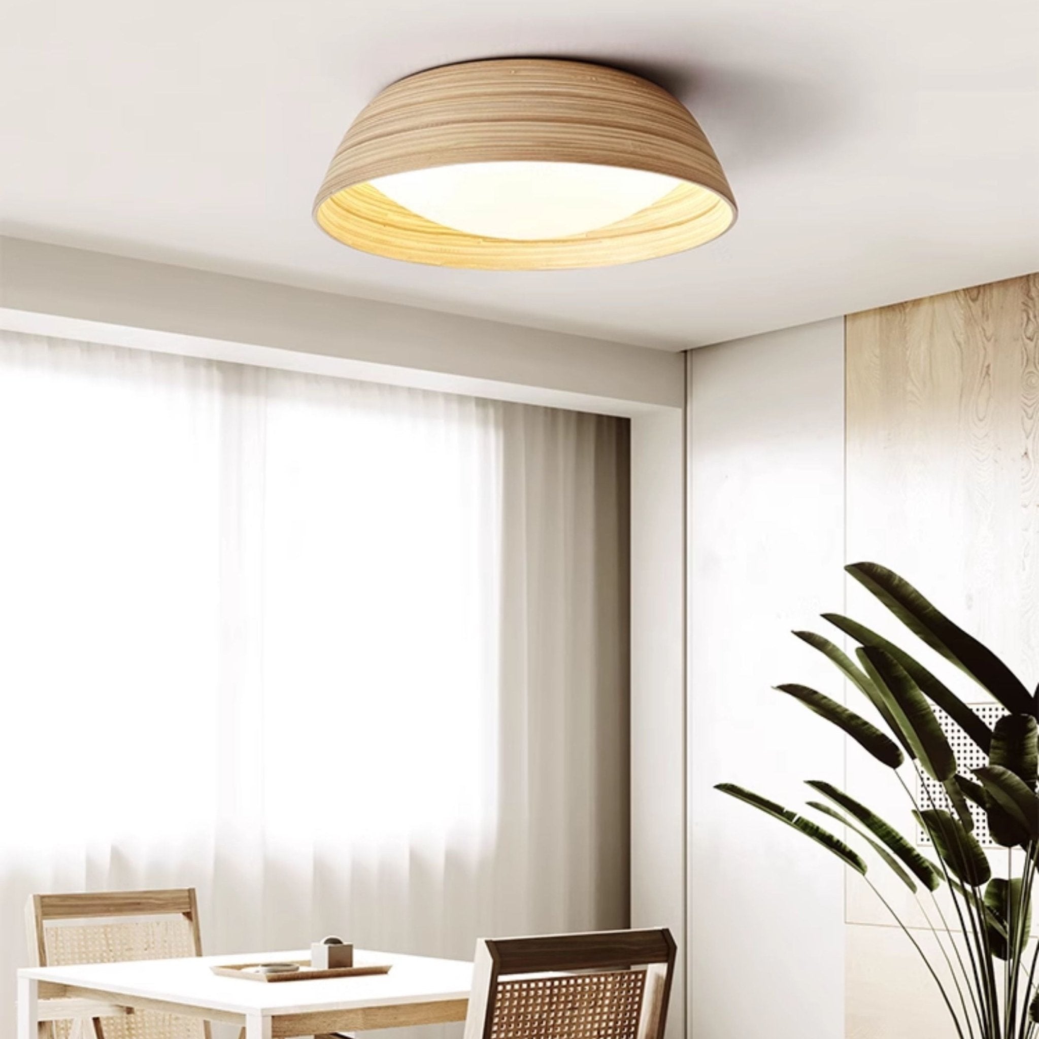 Brumeaux Bamboo Textured Ceiling Lamp
