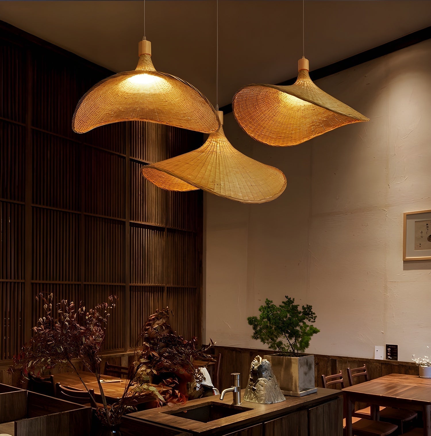 Marona Rattan Vintage Pendant Light - Neutral Decor