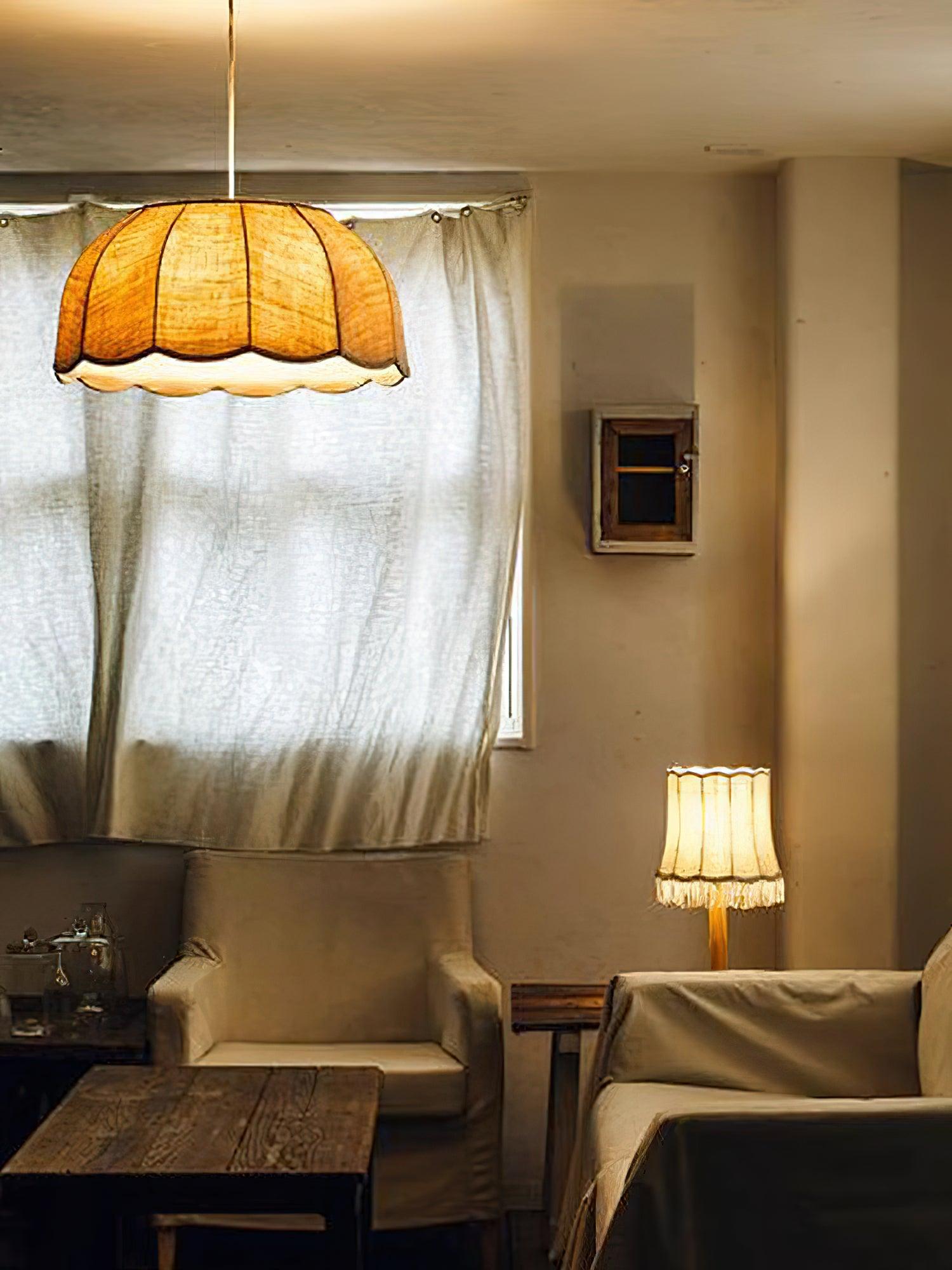 Linoaya Fabric Rustic Pendant Lamp