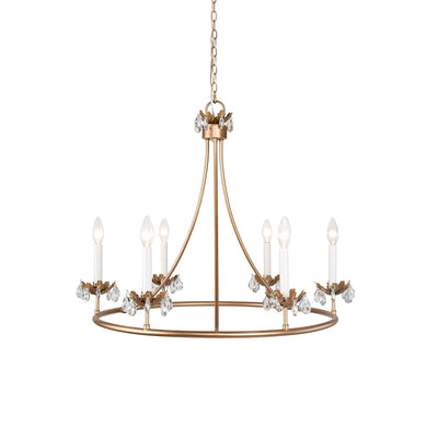Yrvuvyh Vintage Industrial Luxury Brass Crystal Chandelier