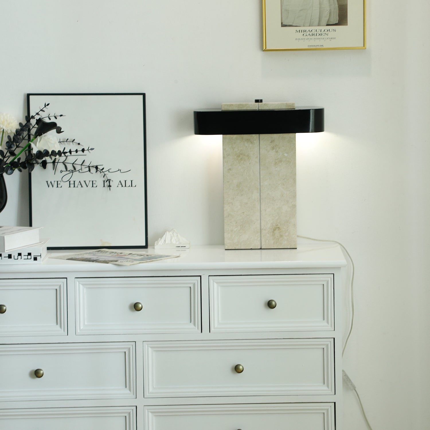 Abram Modern Marble Table Lamp