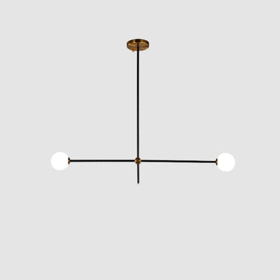 Celirissa Chandelier SI Brass Glass Globe