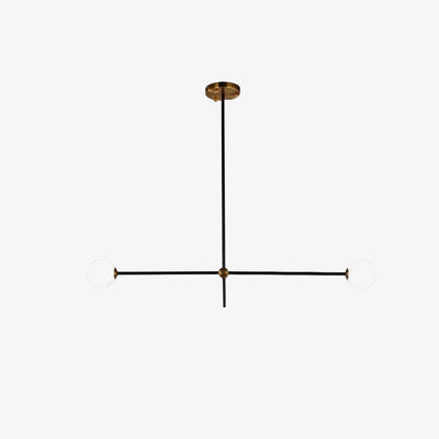 Celirissa Chandelier SI Brass Glass Globe