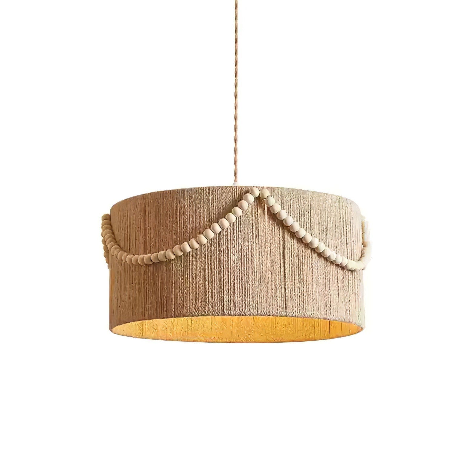 Ershaa Elegance Natural Beaded Boho Pendant Lamp