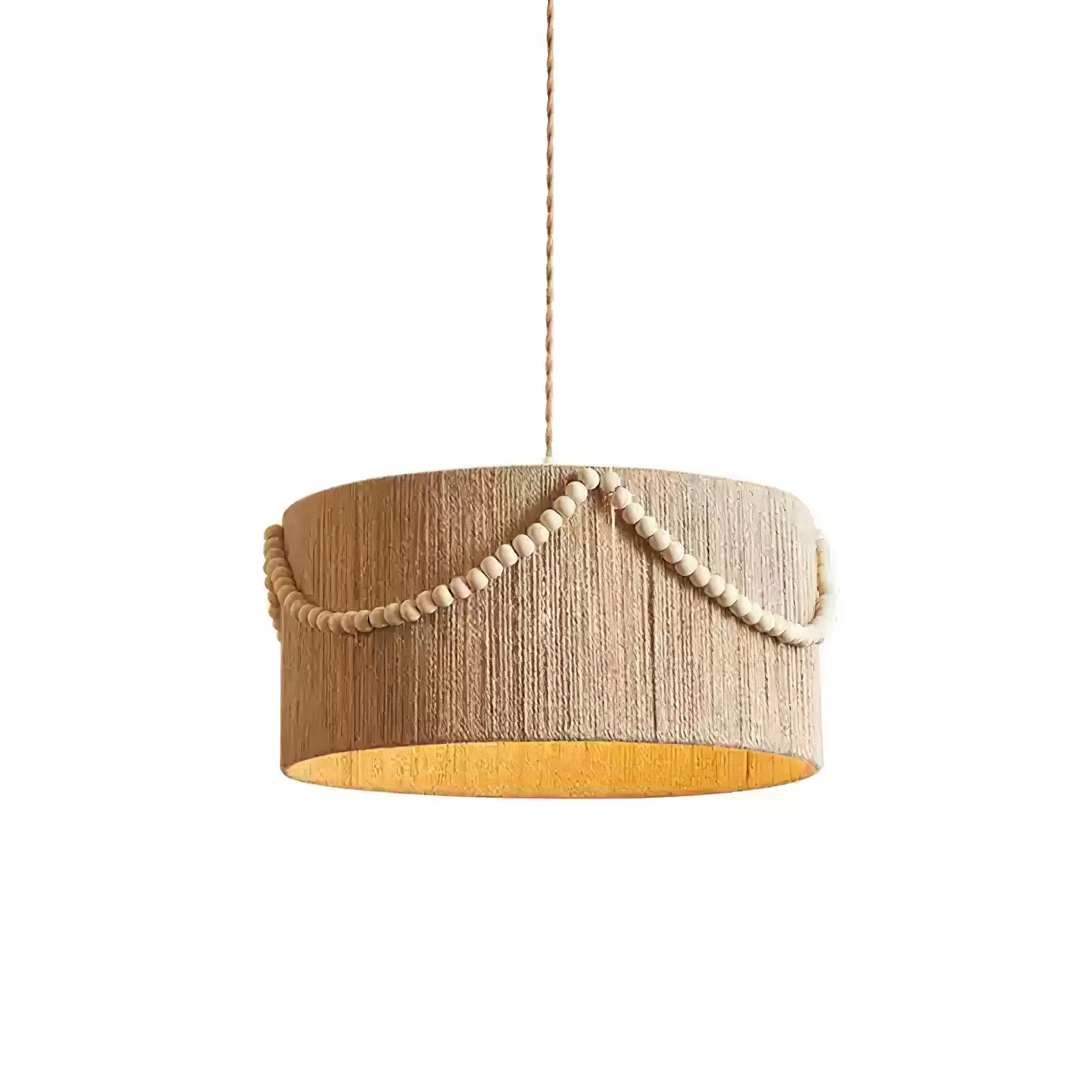 Ershaa Elegance Natural Beaded Boho Pendant Lamp