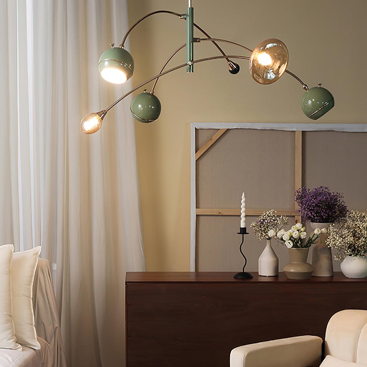 Soraian Chandelier Green Sci-Fi Elegant