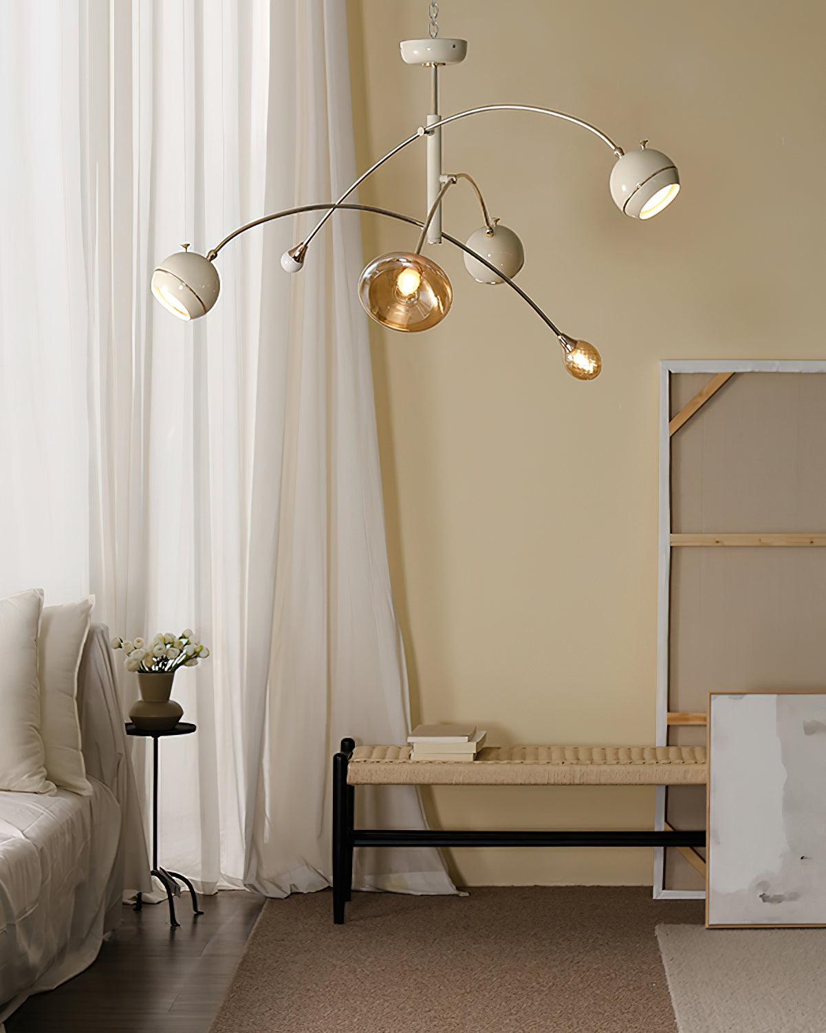 Soraian Chandelier Green Sci-Fi Elegant