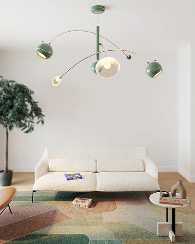 Soraian Chandelier Green Sci-Fi Elegant