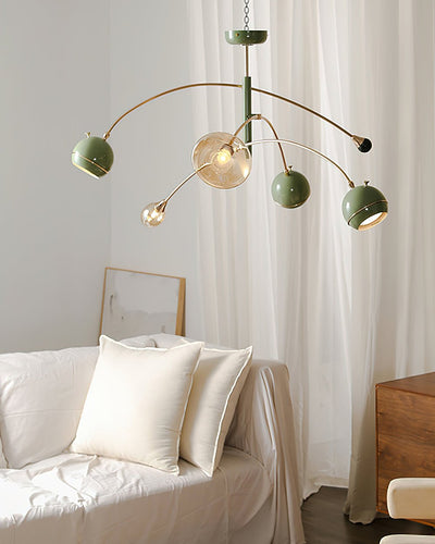 Soraian Chandelier Green Sci-Fi Elegant