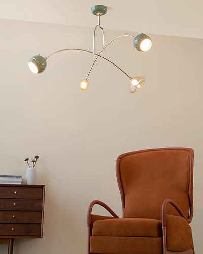 Soraian Chandelier Green Sci-Fi Elegant