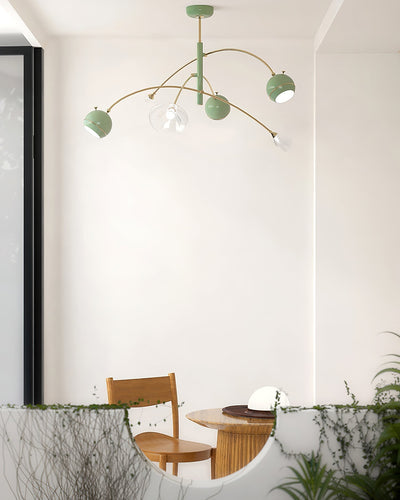 Soraian Chandelier Green Sci-Fi Elegant