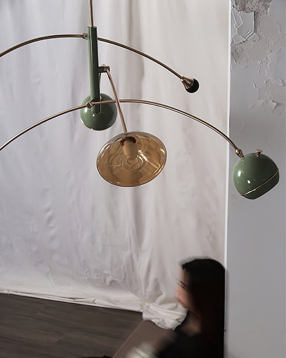 Soraian Chandelier Green Sci-Fi Elegant