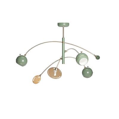 Soraian Chandelier Green Sci-Fi Elegant