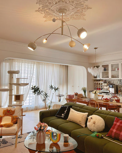 Soraian Chandelier Green Sci-Fi Elegant