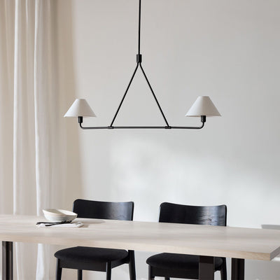Vase Chandelier Cone Shade Minimalist