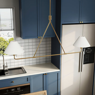 Vase Chandelier Cone Shade Minimalist