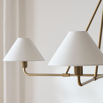 Vase Chandelier Cone Shade Minimalist