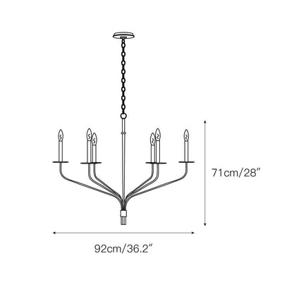 Caeluvyh Vintage Industrial Black Chandelier - Neutral Decor